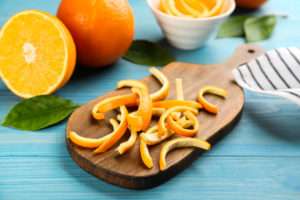 orange peels in compost